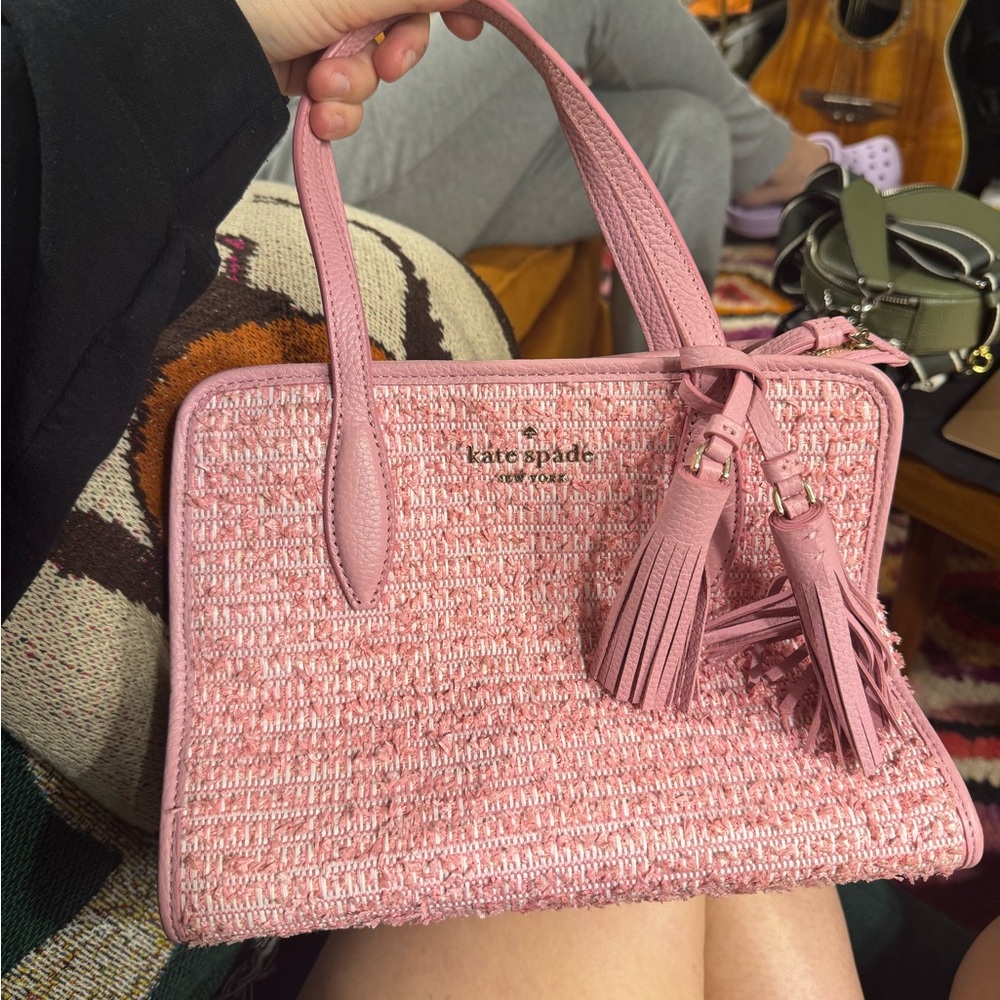 Authentic Kate spade pink woven bag